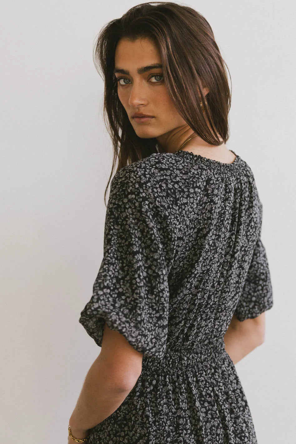 Allorah Ditsy Floral Midi Dress - FINAL SALE
