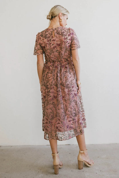Elowyn Floral Midi Dress - FINAL SALE