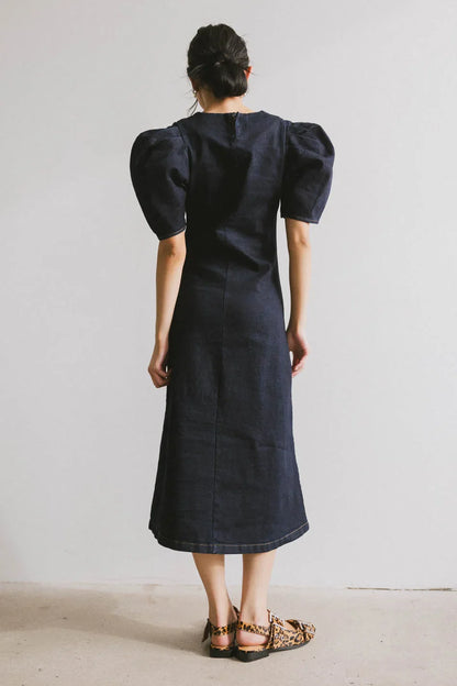 Campbell Denim Dress in Dark Wash - FINAL SALE