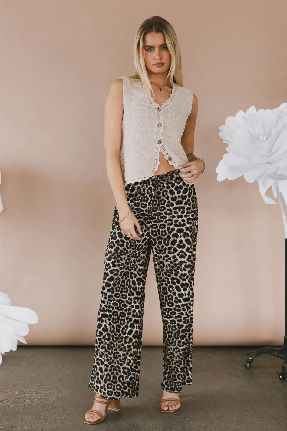 Annie Knit Vest in Oatmeal - FINAL SALE