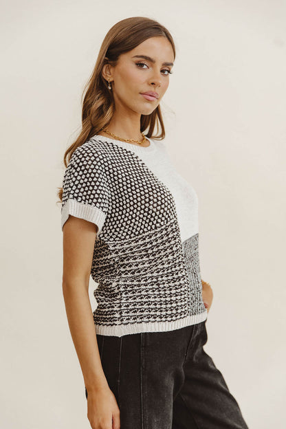 Bennie Colorblock Sweater in Black - FINAL SALE