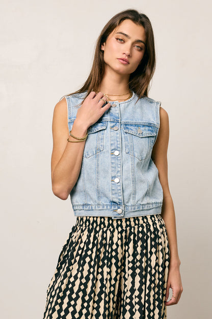Aiden Denim Vest - FINAL SALE