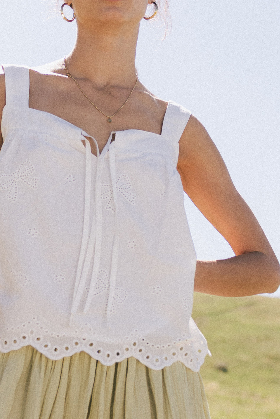 Cecily Bow Tank - FINAL SALE