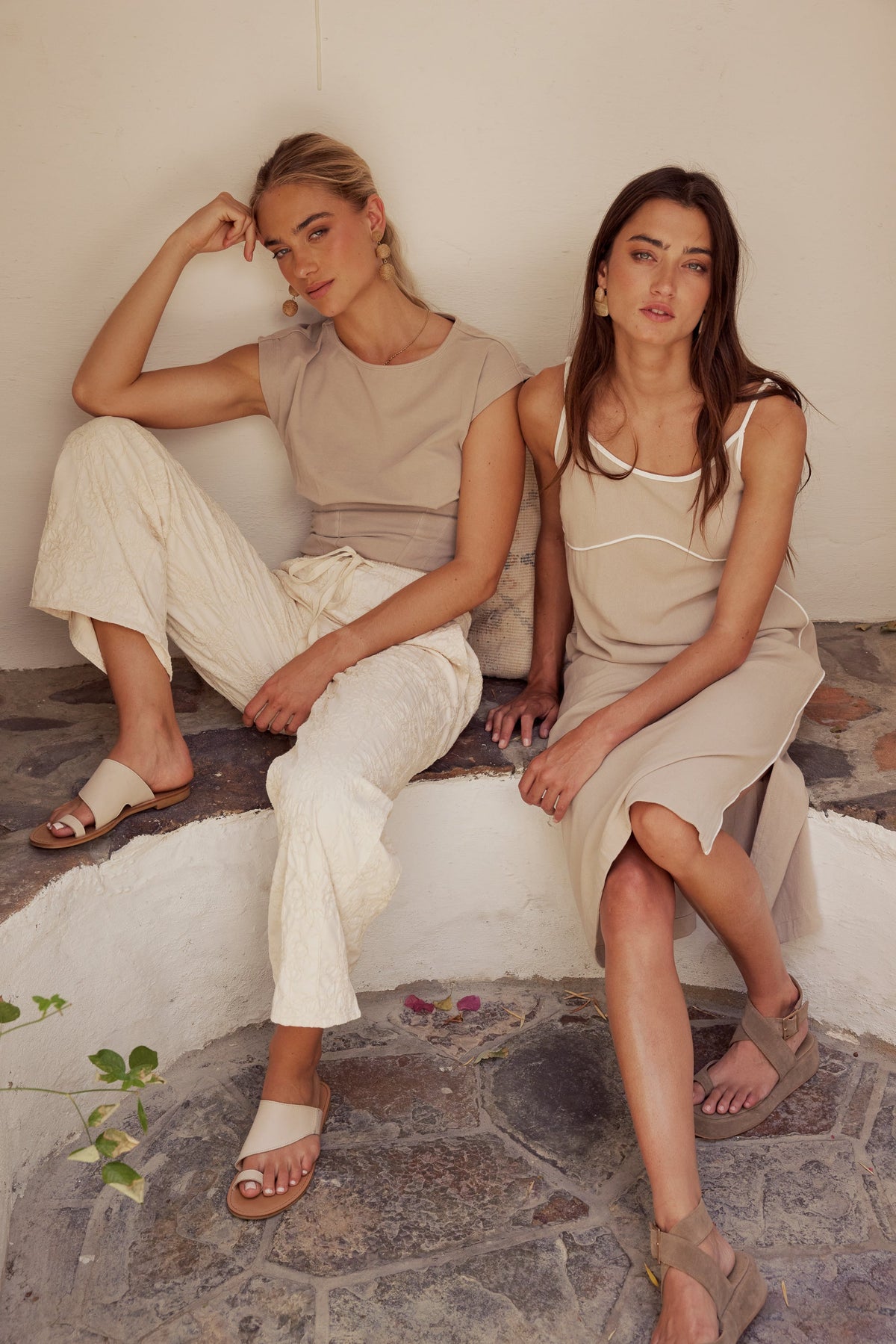 Alanna Embroidered Pants in Cream - FINAL SALE