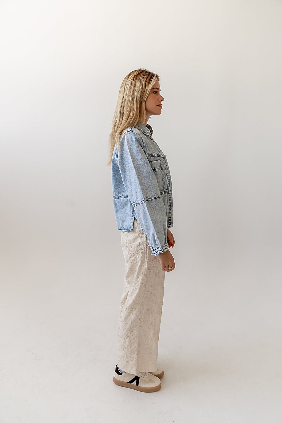 Alanna Embroidered Pants in Cream - FINAL SALE