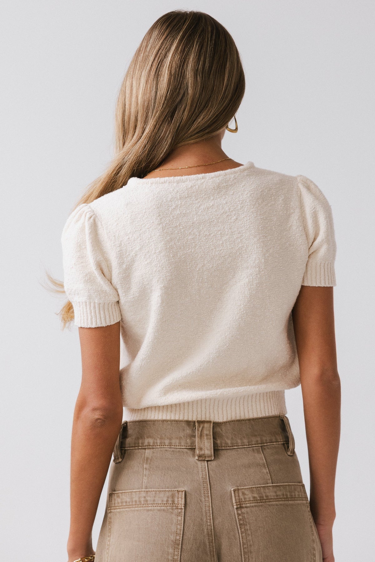 Brady Knit Top in Cream