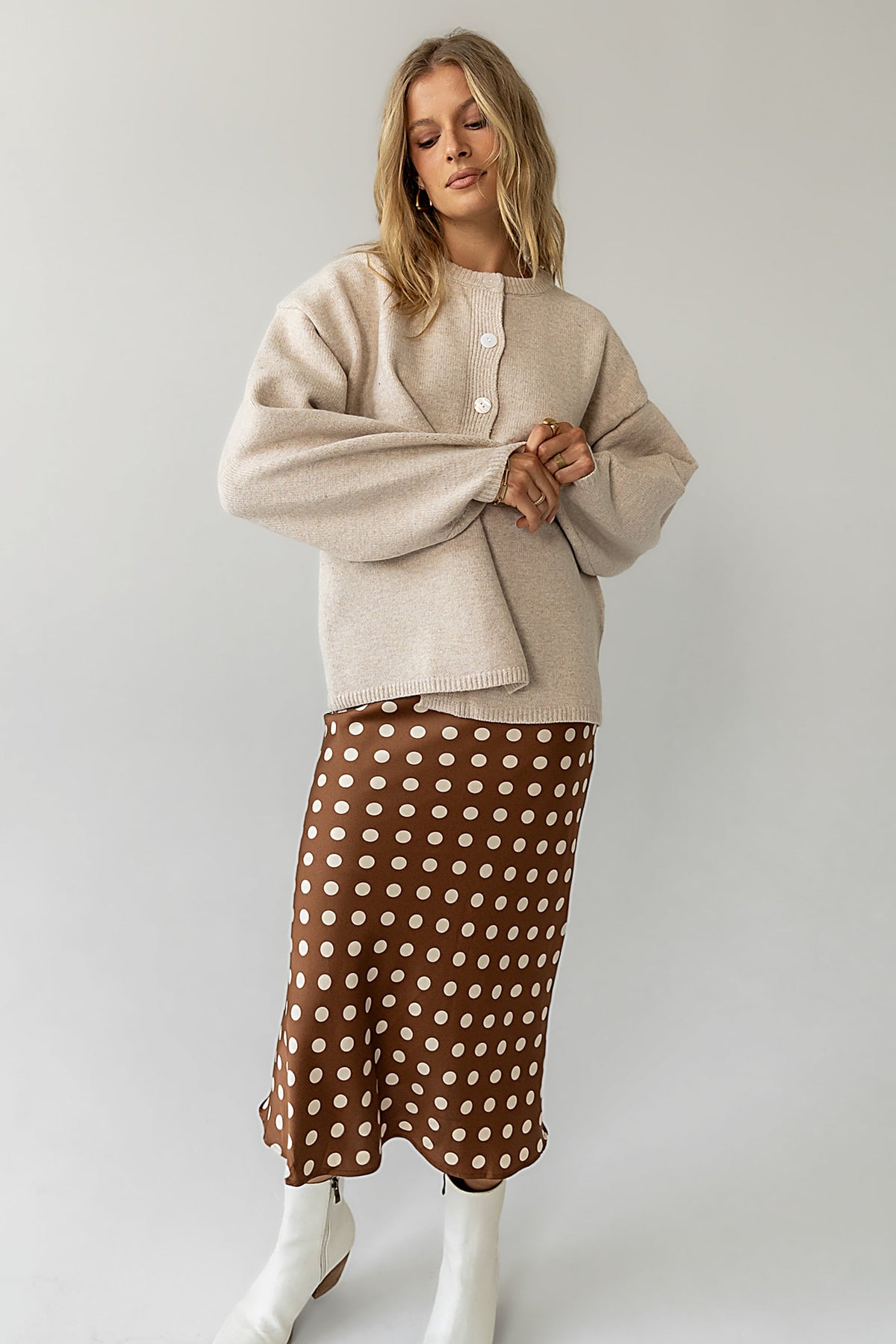 Brooke Polka Dot Midi Skirt - FINAL SALE