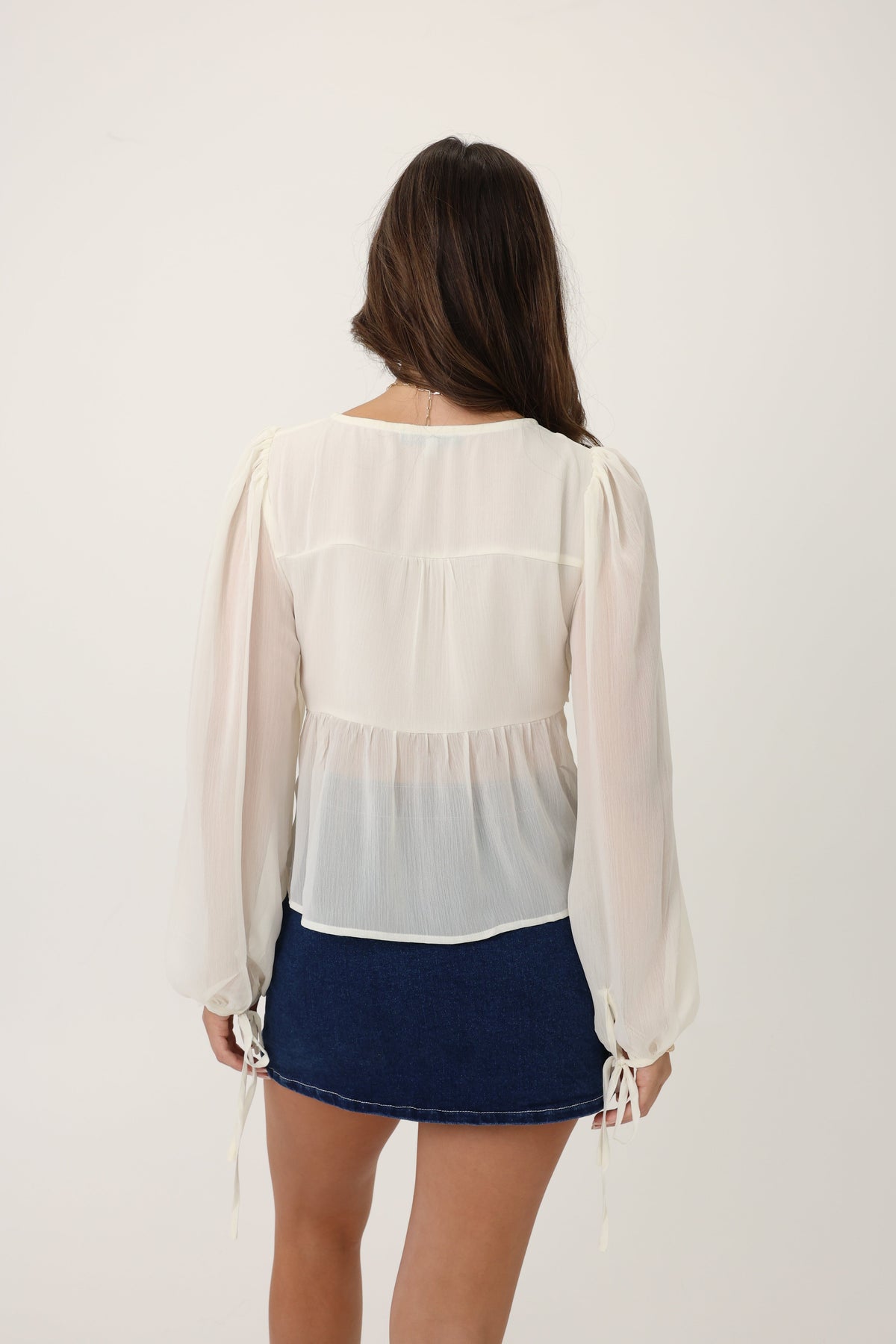 Soft Romance Top in White