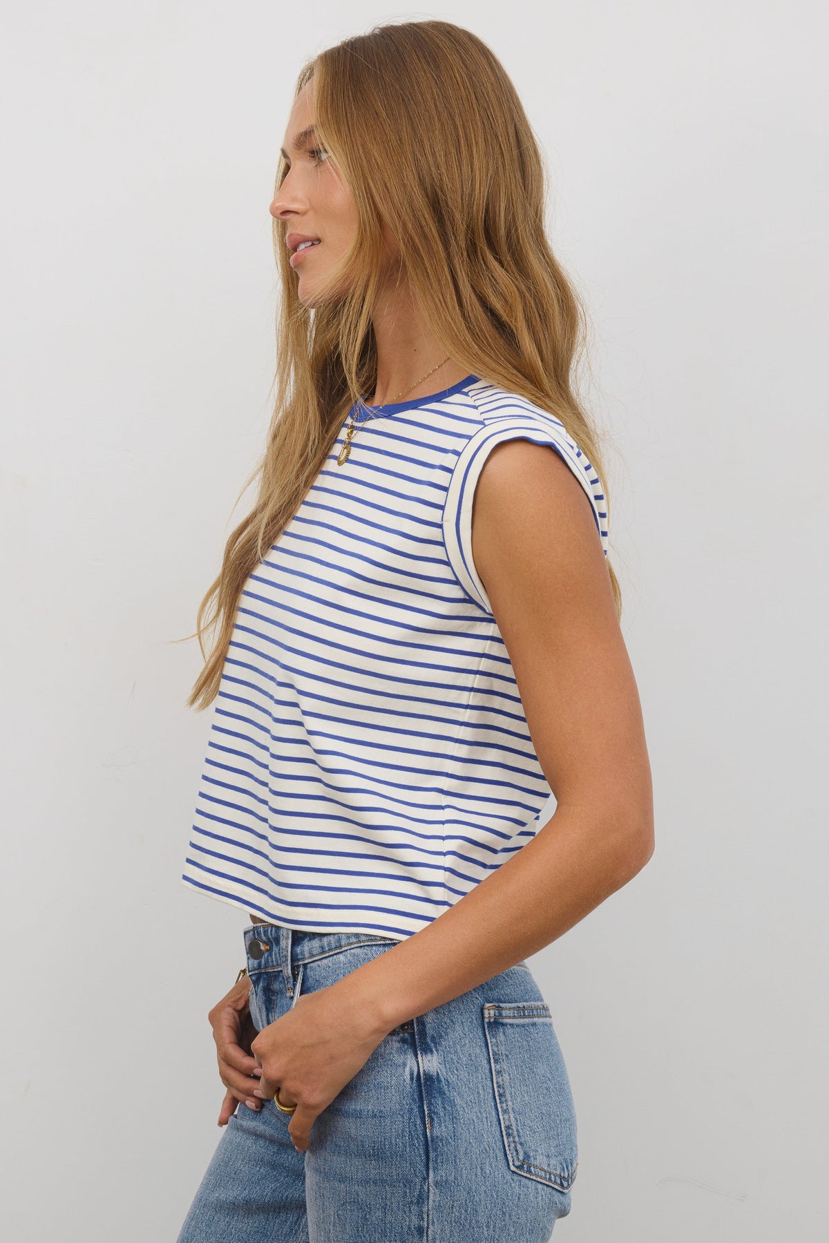 Annie Striped T-Shirt in Blue - FINAL SALE