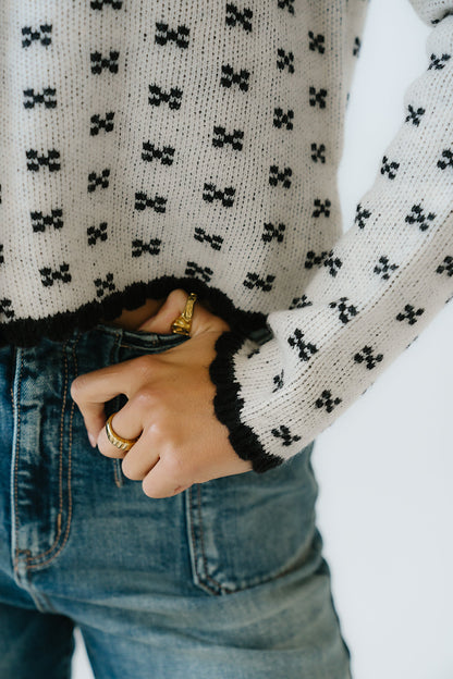 Courtney Scalloped Cardigan in Cream - FINAL SALE