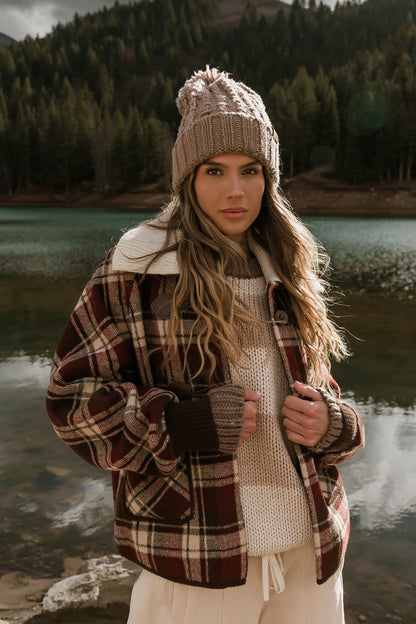 Gigi Plaid Jacket in Red - FINAL SALE