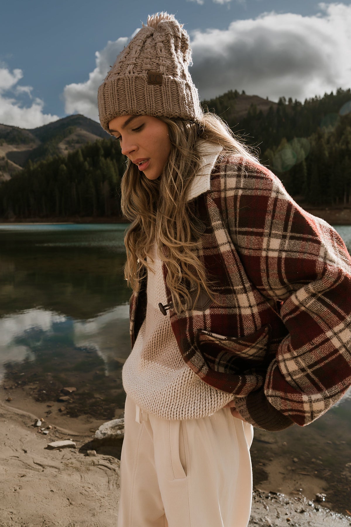 Gigi Plaid Jacket in Red - FINAL SALE