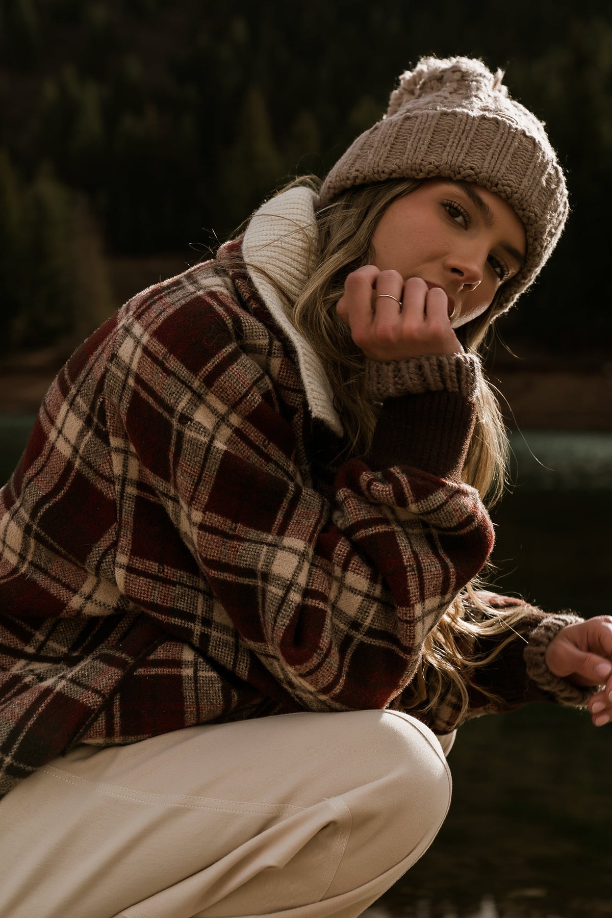 Gigi Plaid Jacket in Red - FINAL SALE
