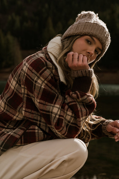Gigi Plaid Jacket in Red - FINAL SALE