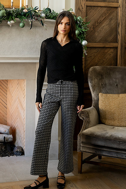 Constance Plaid Wide Leg Pants - FINAL SALE