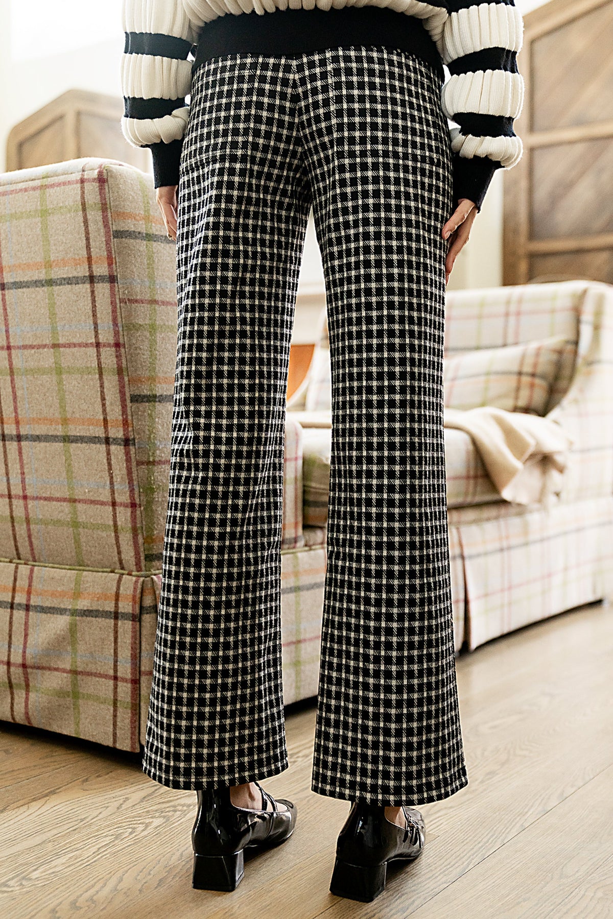 Constance Plaid Wide Leg Pants - FINAL SALE