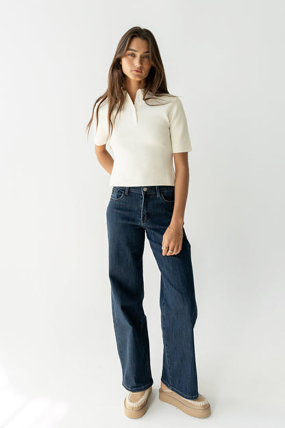 Cami Ribbed Sweater in Cream