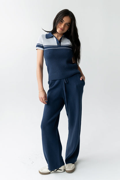 Brea Striped Pants in Blue - FINAL SALE