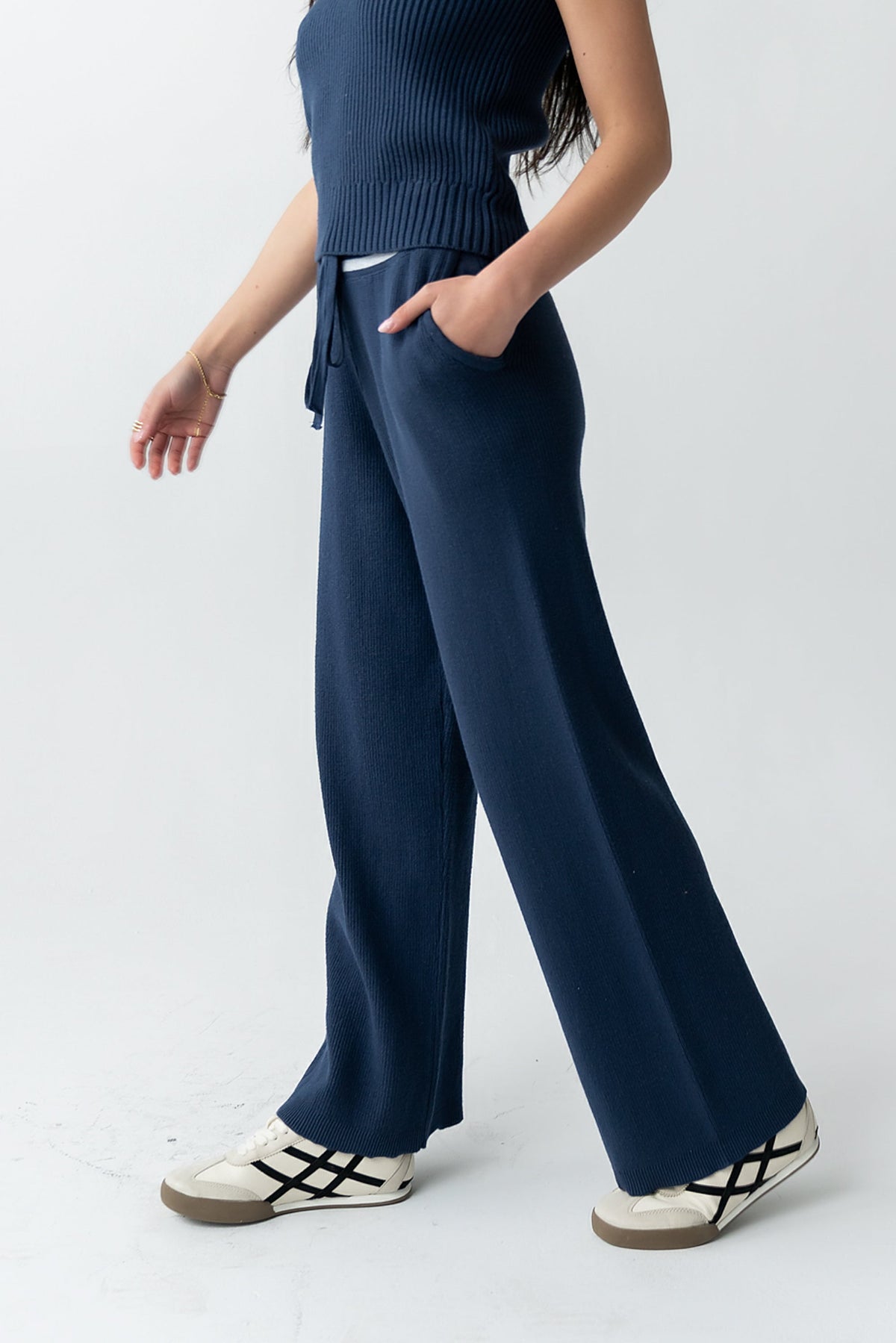 Brea Striped Pants in Blue - FINAL SALE