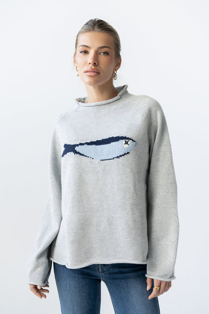 Brady Knit Sweater in Grey
