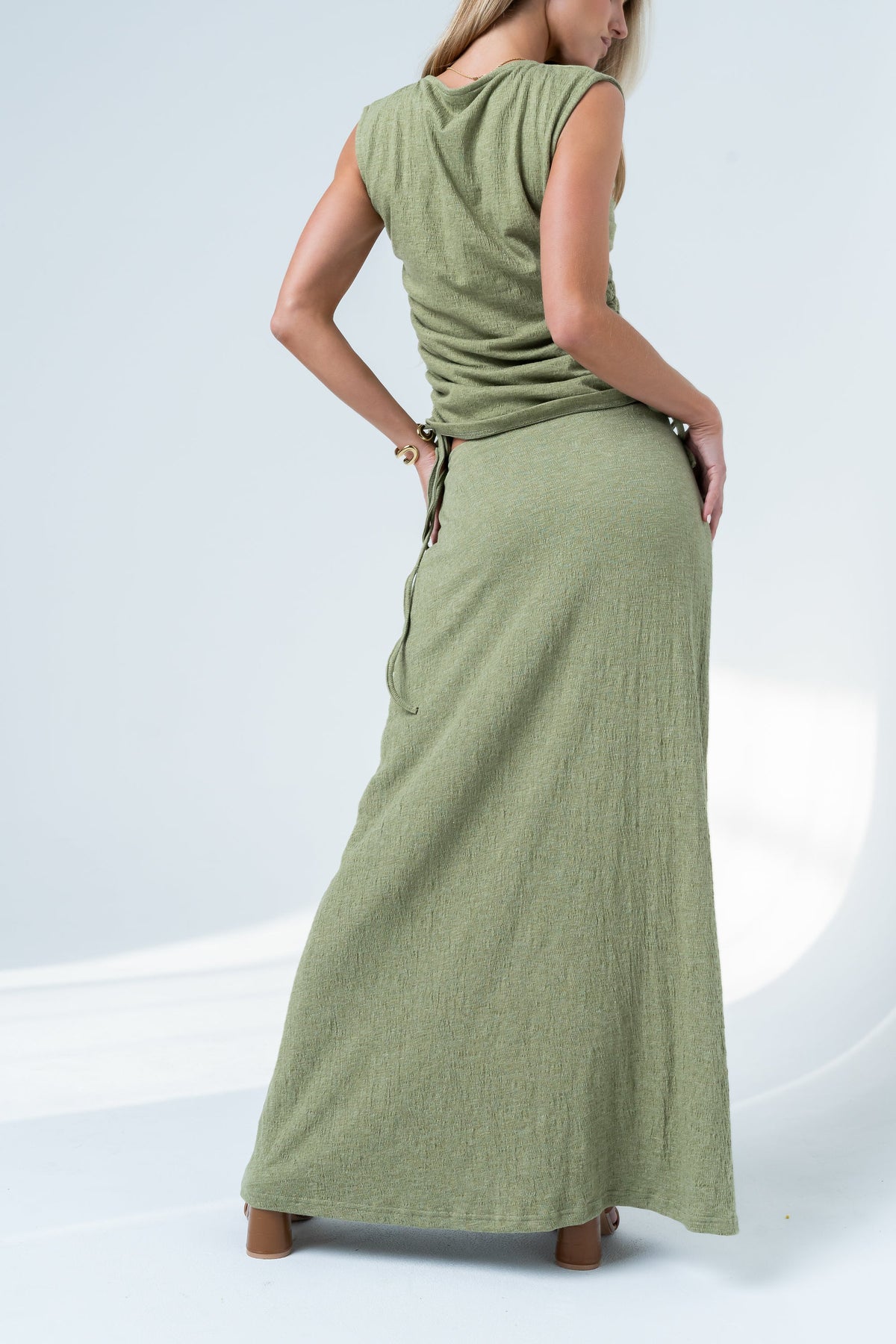 Freda Maxi Skirt in Green