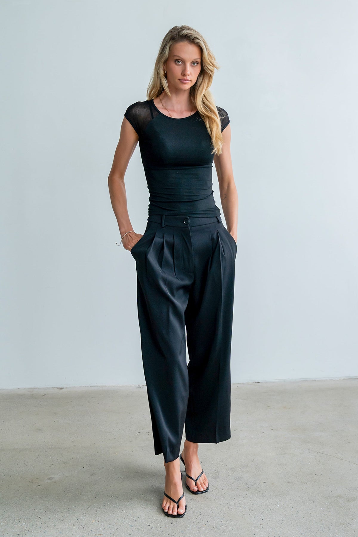 Brandy Mesh Top in Black - FINAL SALE