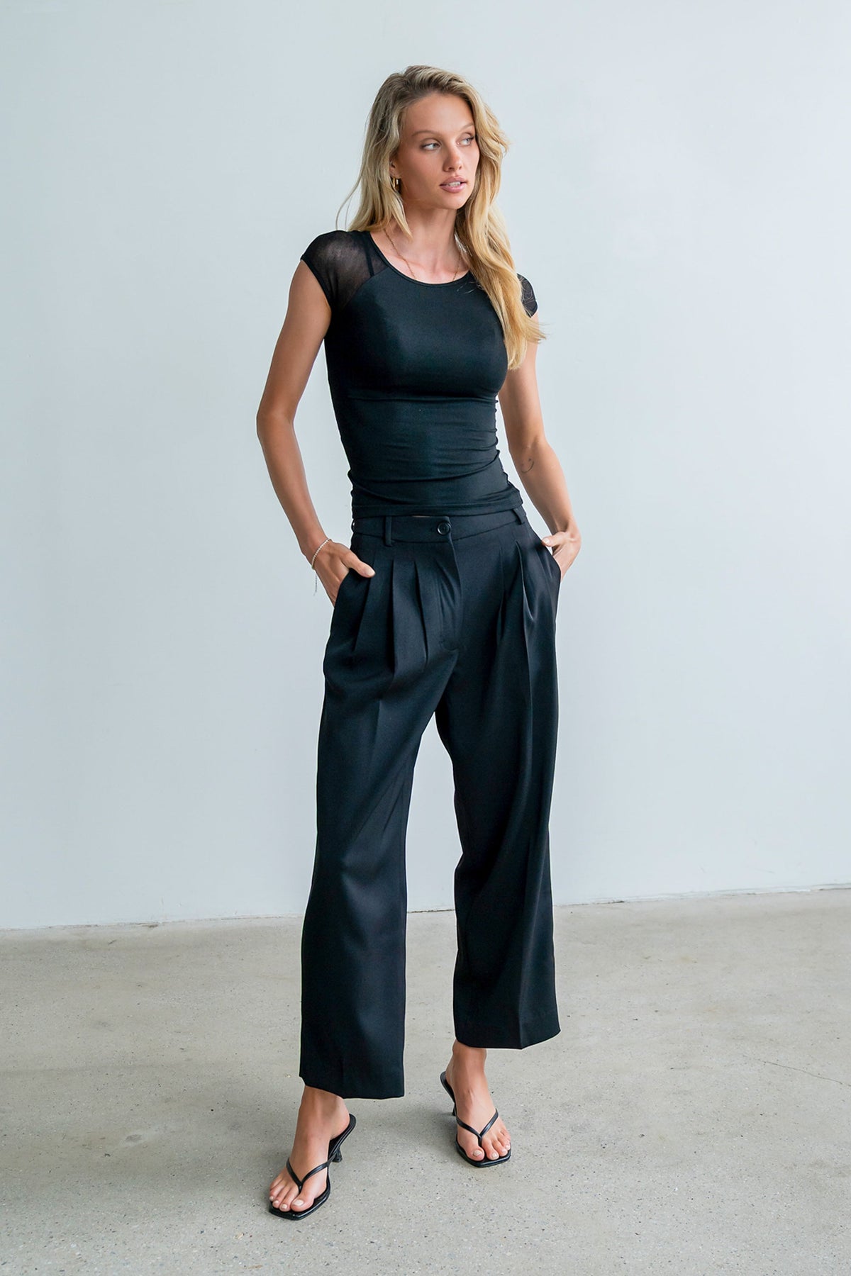 Brandy Mesh Top in Black - FINAL SALE