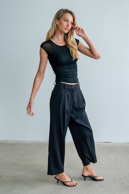 Brandy Mesh Top in Black - FINAL SALE