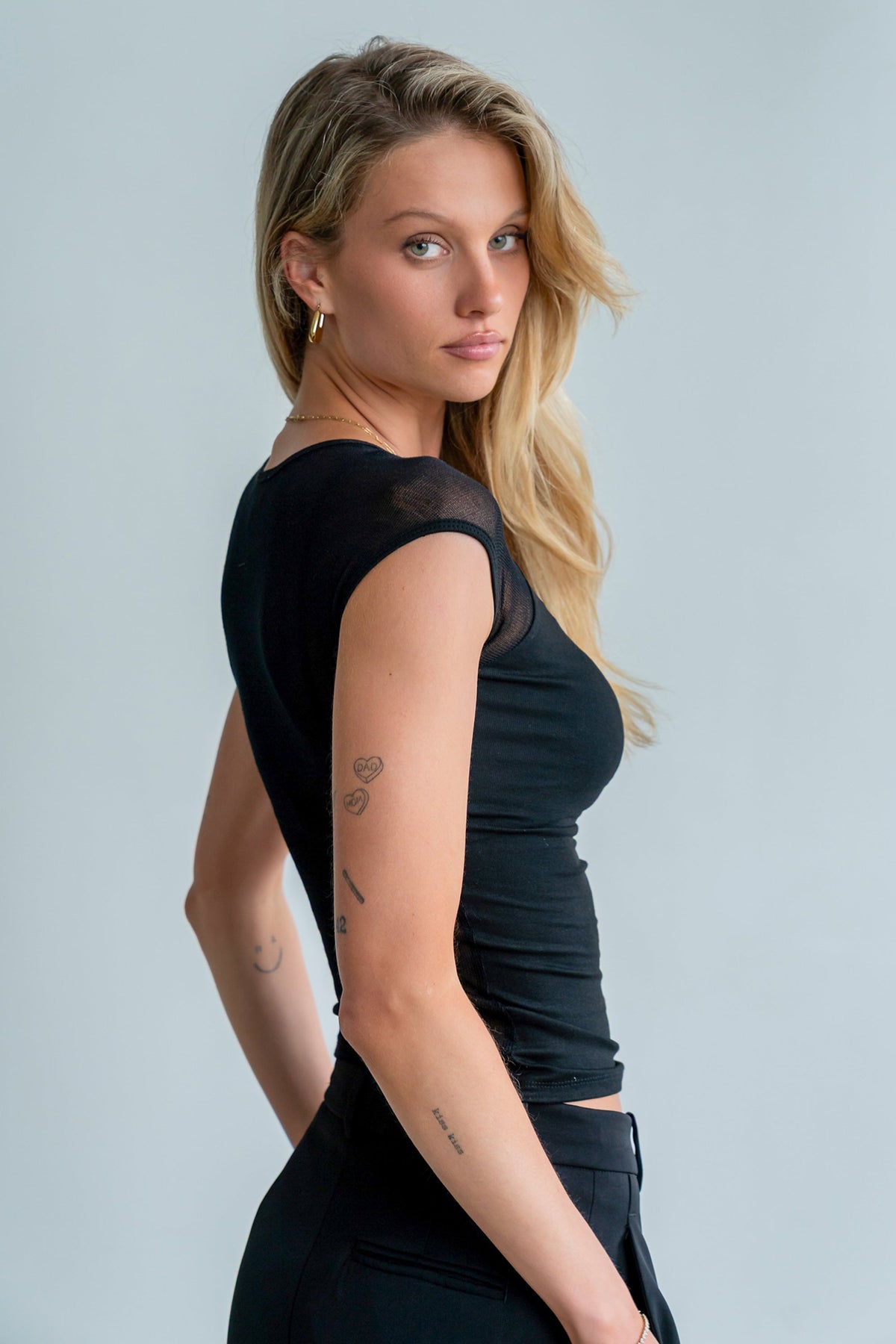 Brandy Mesh Top in Black - FINAL SALE