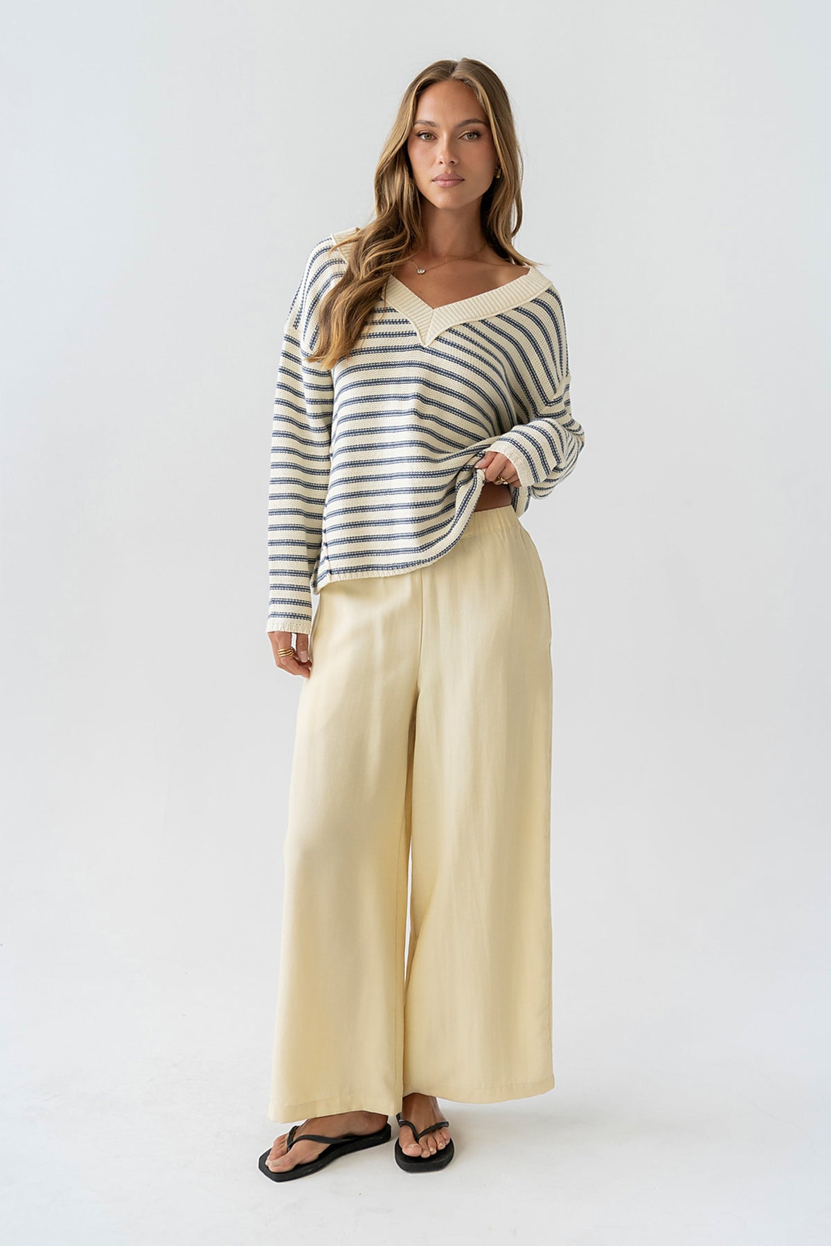 Amberly Striped Oversized Sweater