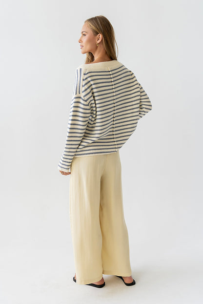 Amberly Striped Oversized Sweater