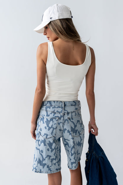 Cammie Long Tank in Ivory