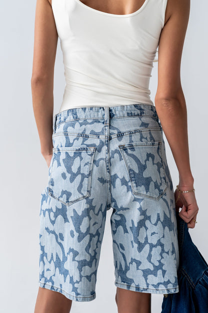 Declan Floral Bermuda Denim Shorts