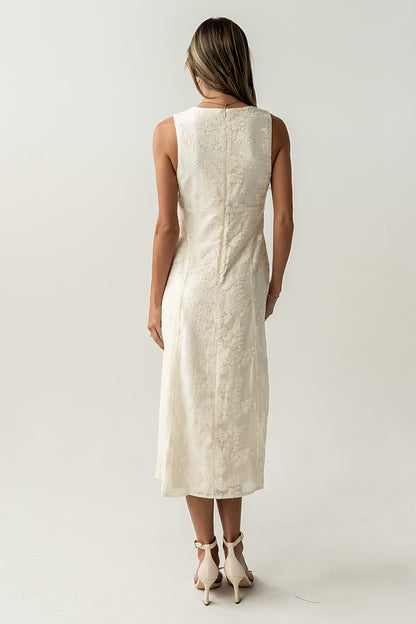 Ariel Embroidered Midi Dress