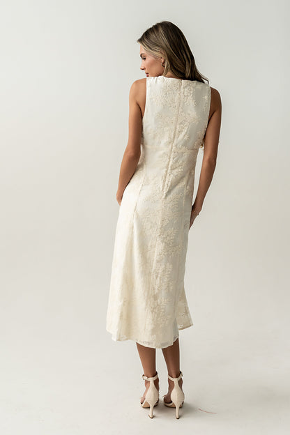 Ariel Embroidered Midi Dress
