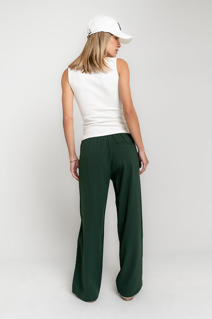 Emily Striped Wide Leg Pants in Green