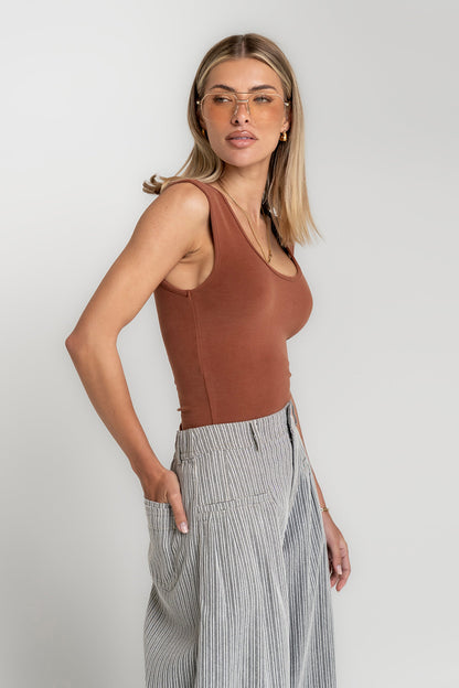 Anna Tank Top in Rust