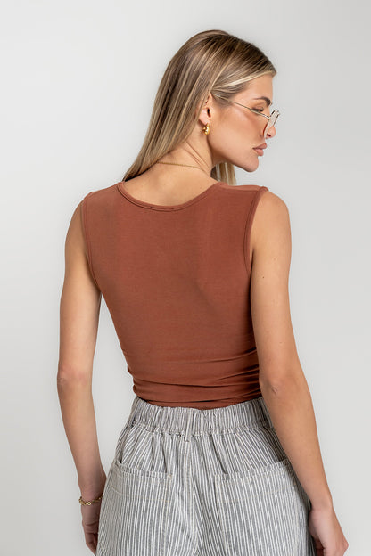 Anna Tank Top in Rust
