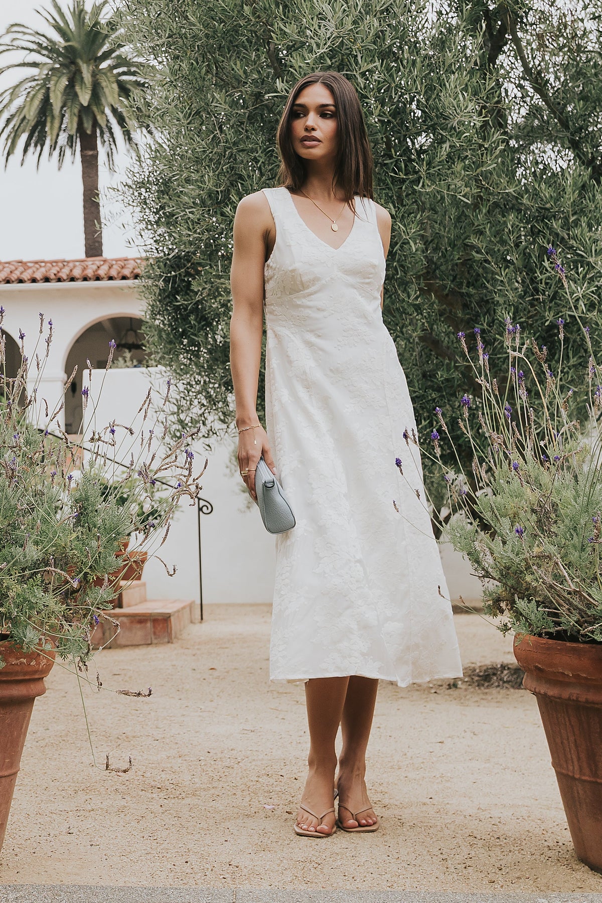 Ariel Embroidered Midi Dress