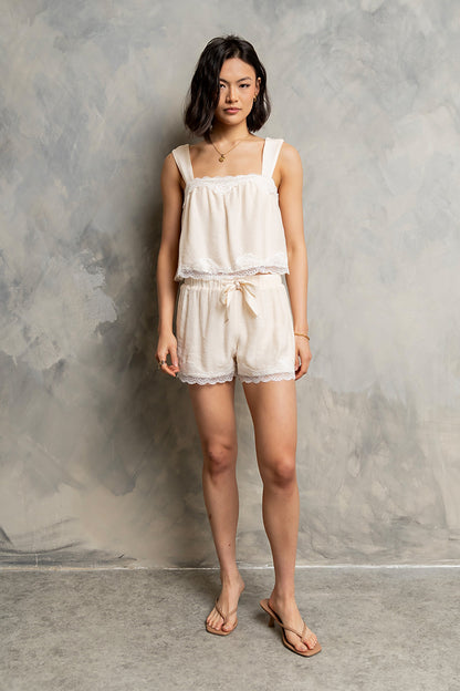 Elsie Lace Trim Shorts