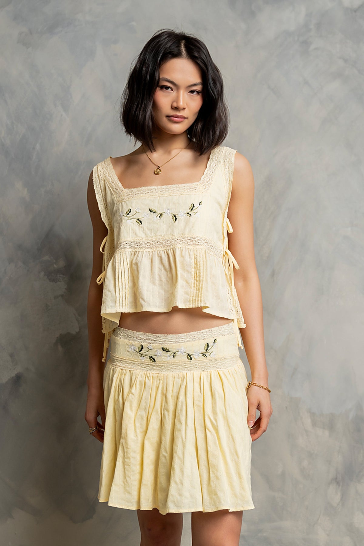Amelia Embroidered Lace Tank
