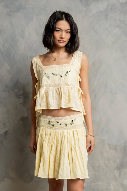 Amelia Embroidered Lace Tank