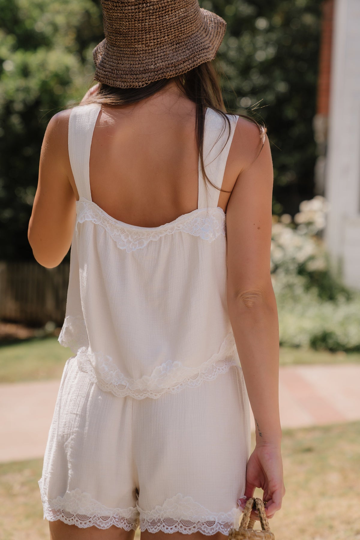 Elsie Lace Trim Shorts