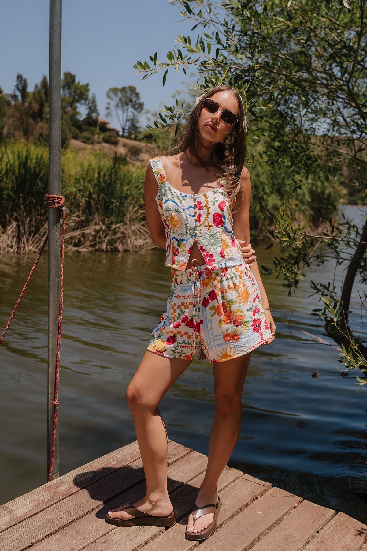 Fiorella Graphic Shorts