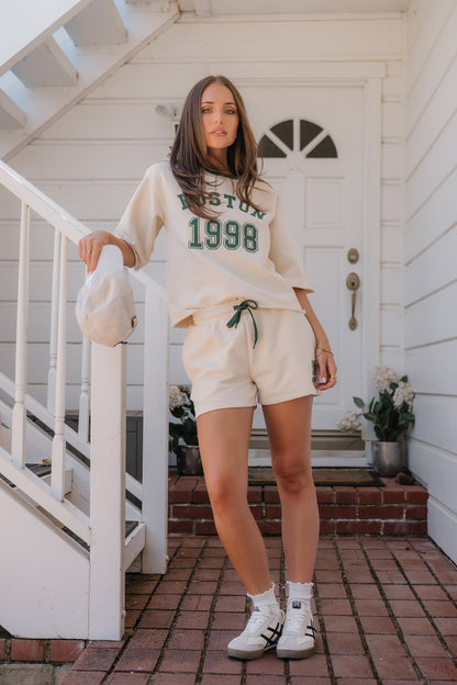 Boston Graphic Drawstring Shorts