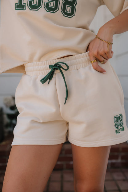 Boston Graphic Drawstring Shorts
