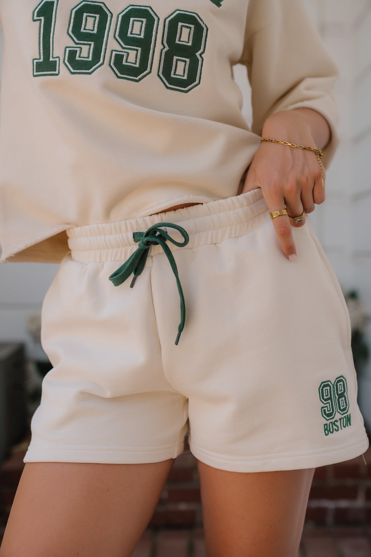 Boston Graphic Drawstring Shorts