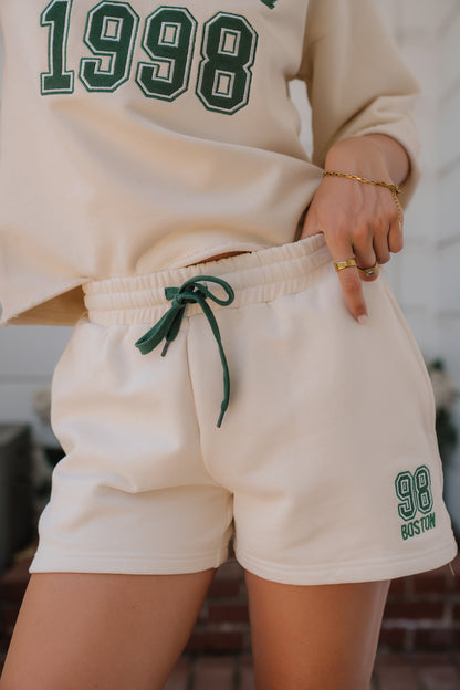 Boston Graphic Drawstring Shorts