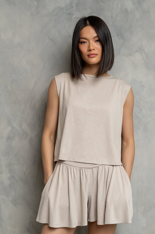 Britta Tank Top in Bone