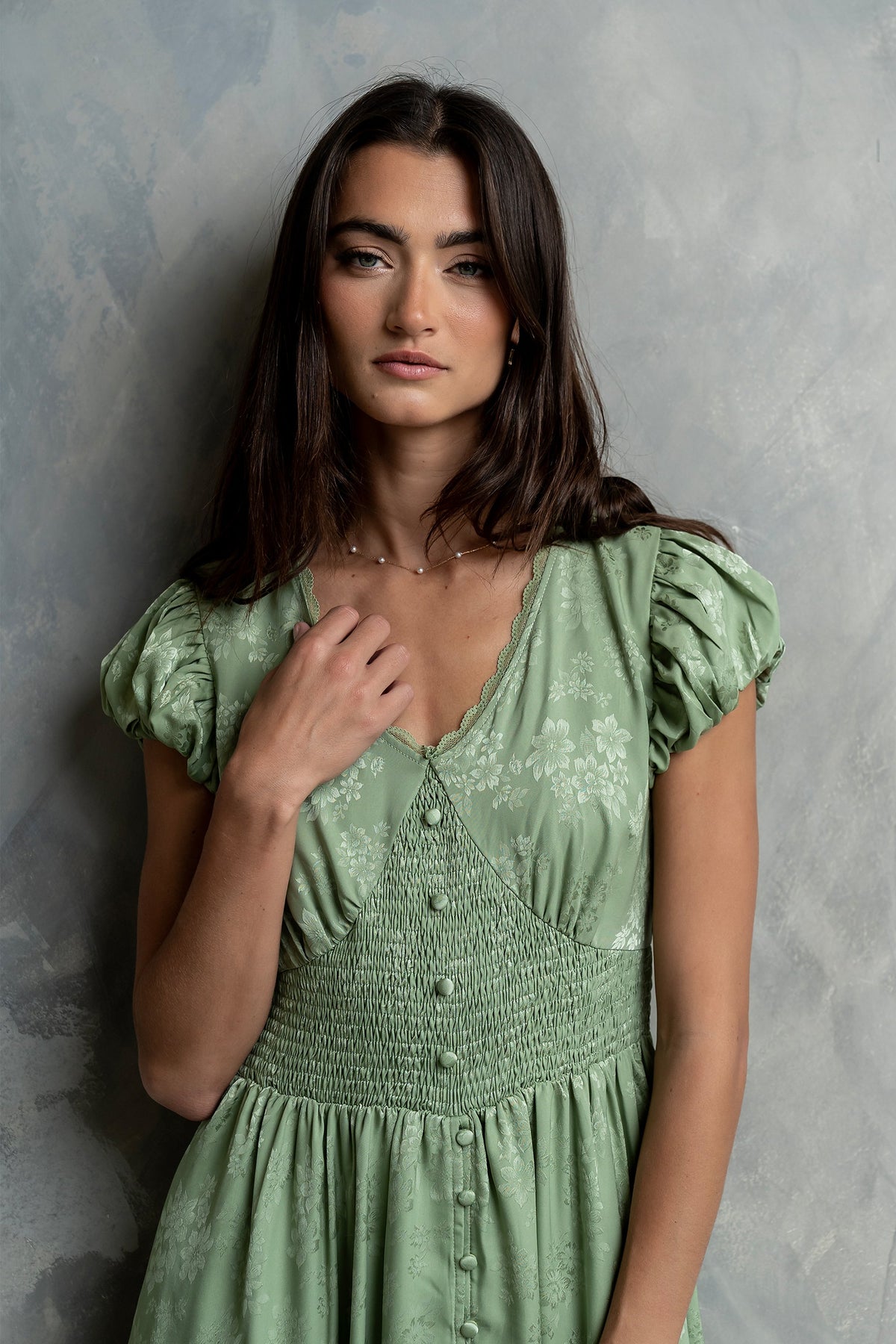 Eliza Maxi Dress in Green